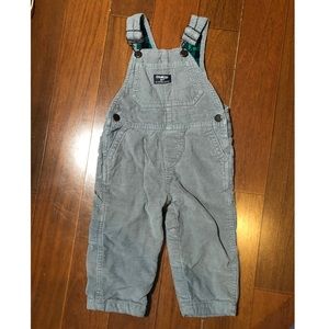Infant boys grey corduroy overalls